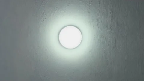 Light turn on and turn off led ceiling panel energy save economy concept Stock Footage 233152315