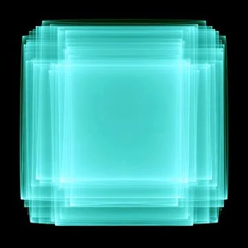 Light turquoise layered screen on a black Illustrazione stock