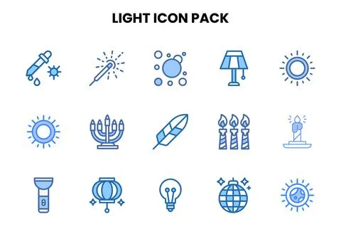 Light Two Colour Design Icons Pack イラスト素材