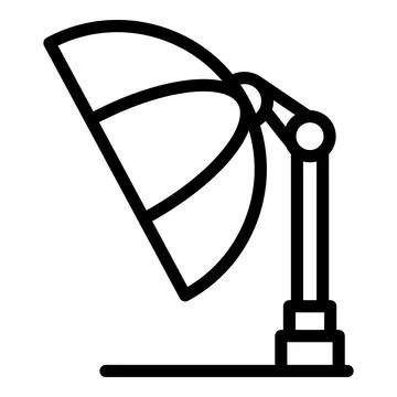 Light umbrella icon outline vector. Photo studio Stock Illustration