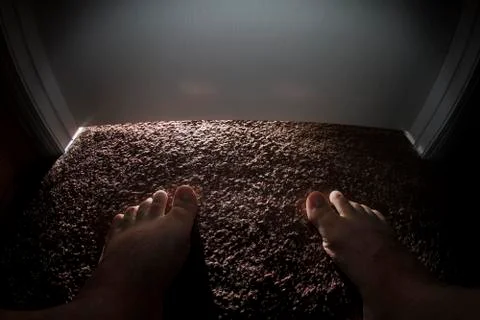 Light under the door Stock Photos