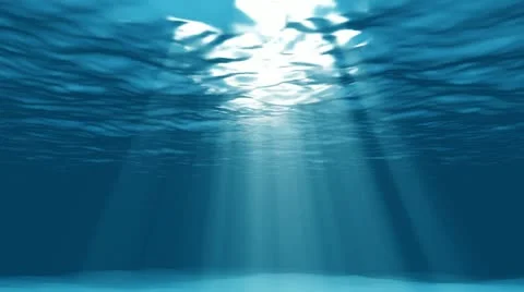 Light underwater in lagoon, loop Stock Footage 12009694