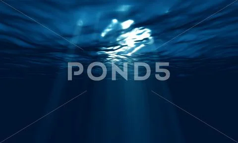 Light underwater in ocean Stock Illustration