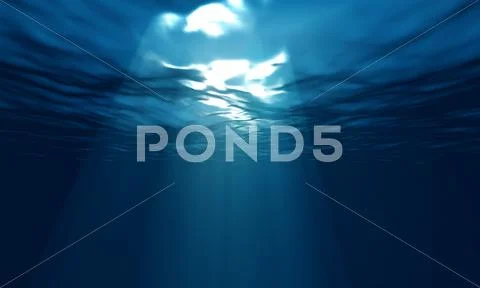 Light underwater in ocean Stock Photos