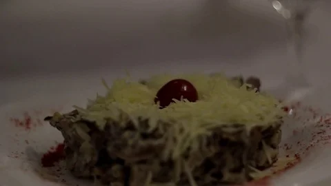 Light vegetable salad Stock Footage 80213086