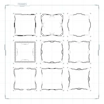 Light version of HUD square blank text blocks Stock Illustration