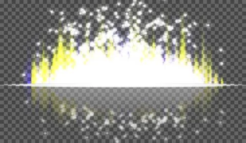 Light vertical stripes on an isolated background. Sparks of light rays. Vecto Stock Illustration