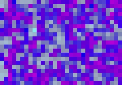 Light vibrant pixelated background in blue, purple, magenta, cyan, and gray.. Stock Illustration