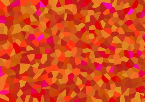 Light vibrant warm polygonal background in red, orange, pink, and brown col.. Stock Illustration