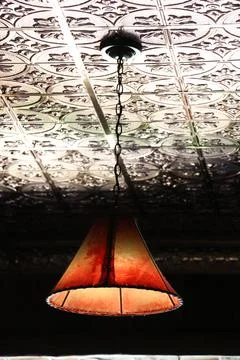 Light on Vintage Ceiling Stock Photos