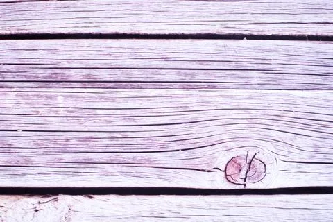 Light violet aged pine wood boards. Horizontal photo with one wooden board with Stock Photos