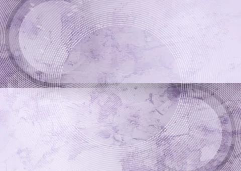 Light violet geometric minimal linear circles abstract tech grunge background Stock Illustration