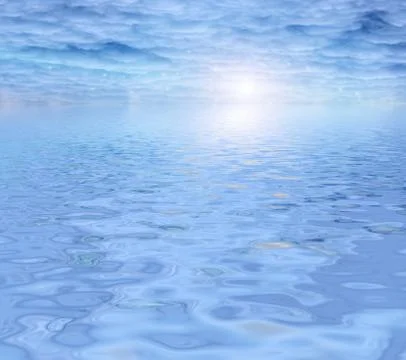 Light water and clouds Stock Illustration