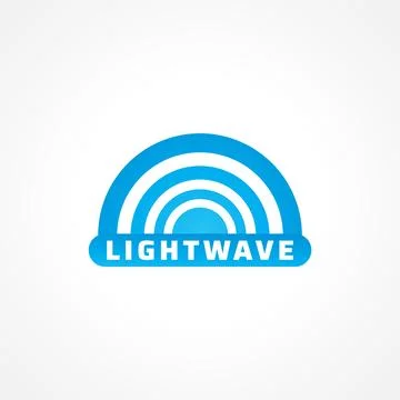 Light Wave Logo Design Concept for Lighting Professional Company, Laser Art.. Illustrazione stock