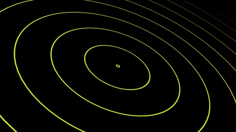 Light wave radio diffusion. Abstract background. Digital radio waves circle Stock Footage 292641718