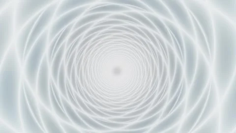 Light waves create circular patterns in a soft white background Stock Footage 337413166