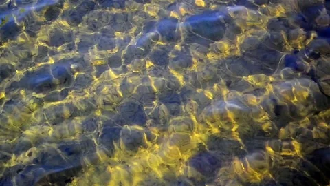 Light on the waves of lake water Stock Footage 80302536