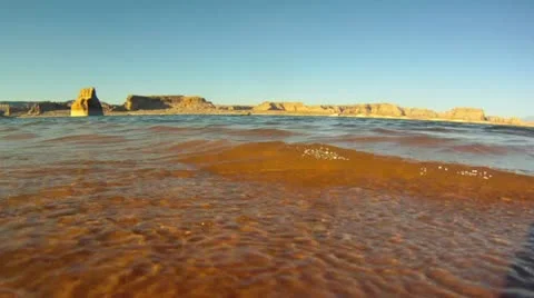 Light Waves Move into Shore Stock Footage 11805789