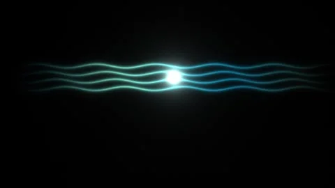 Light waves moving across a dark background Stock Footage 338281439