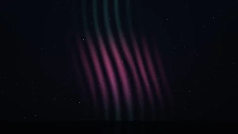 Light waves moving in dark sky at night Stock Footage 338293558