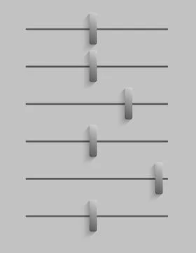 Light Web UI Elements Design  Slider Stock Illustration