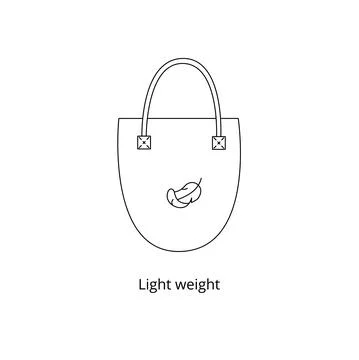 Light weight 100 recycled polyester - concept for sustainable shopper bag, eco Stock Illustration