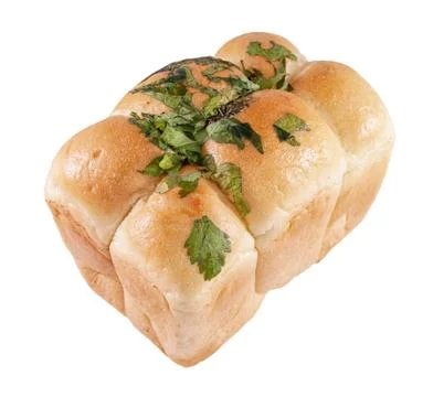 Light wheat bread with parsley Stock Photos