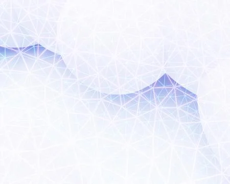 Light white backdrop with spheres and grid. Abstract network connection Stock Illustration