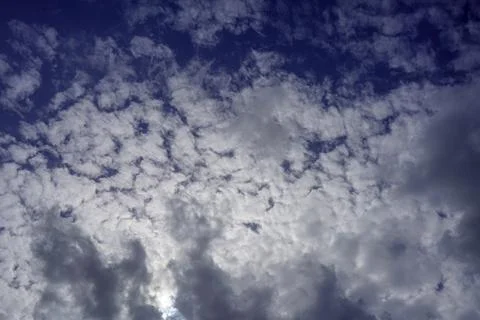 Light white clouds on blue sky Stock Photos