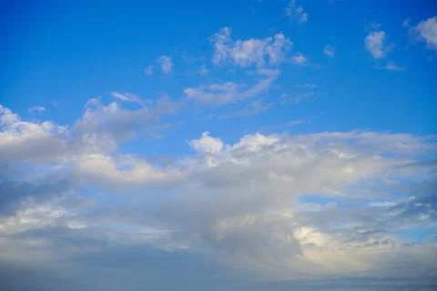 Light white clouds on blue sky Stock Photos