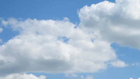 Light white clouds a bright blue sky. Clear sky at sunny summer day. Stock Footage 154552036