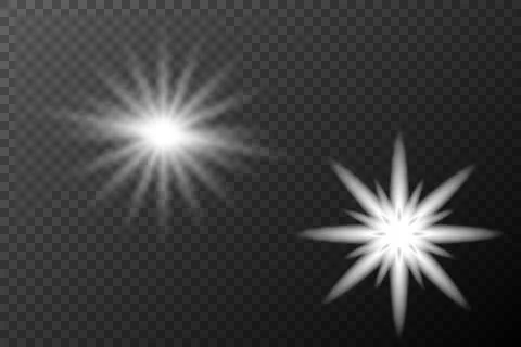 Light white effect: isolated flare, tire explosion, dust line, sun flare, sta イラスト素材