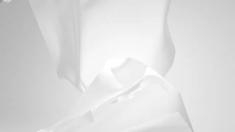 A light white fabric envelops the space and hides something, Illustrazione stock
