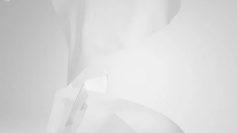 A light white fabric envelops the space and hides something, Illustrazione stock