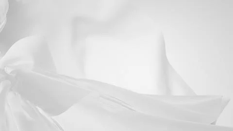 A light white fabric envelops the space and hides something, Illustrazione stock