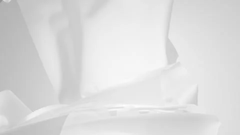 A light white fabric envelops the space and hides something, Illustrazione stock