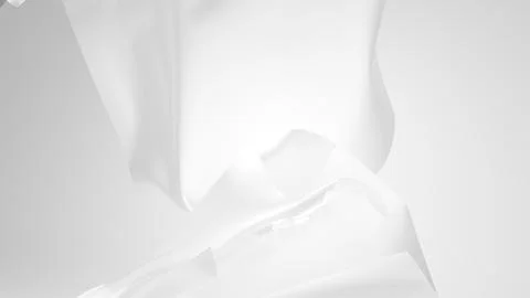 A light white fabric envelops the space and hides something, Illustrazione stock