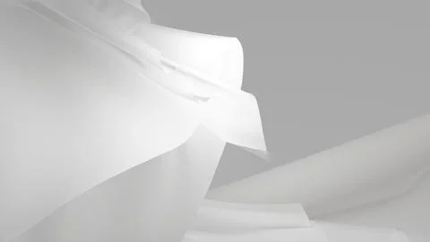 A light white fabric envelops the space and hides something, Illustrazione stock