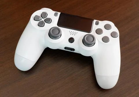 Light white joystick gaming controller Stock Photos