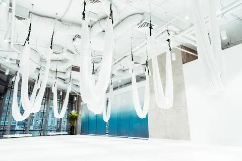 Light white spacious studio equipped Stock Photos