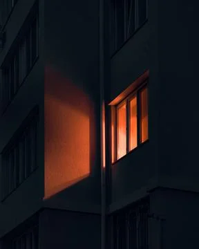 Light from the window in the dark Stock Photos