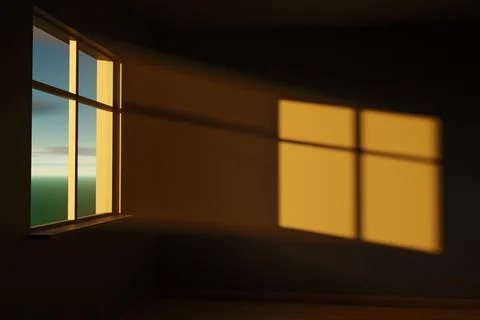 Light from the window Stock Illustration