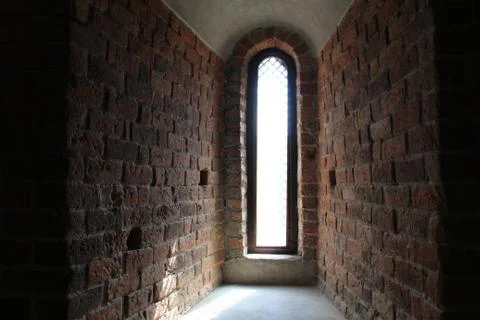 Light in a window. Stock Photos