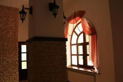 Light from a window at restaurant. Stock Photos