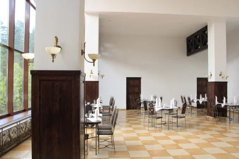 Light from a window at restaurant. Stock Photos