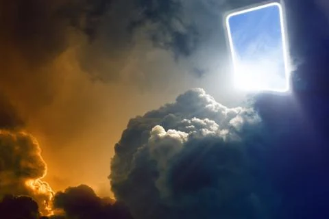 Light from window in sky Stock Illustration