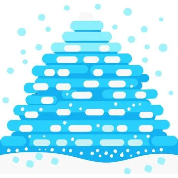 Light Winter Snow Cold White Piled Stock Illustration