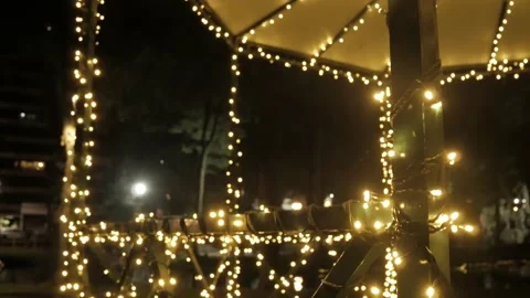 Light Wire Gazebo Stock Footage 167811273