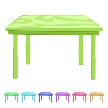 Light wood table vector cartoon graphic Stock Illustration