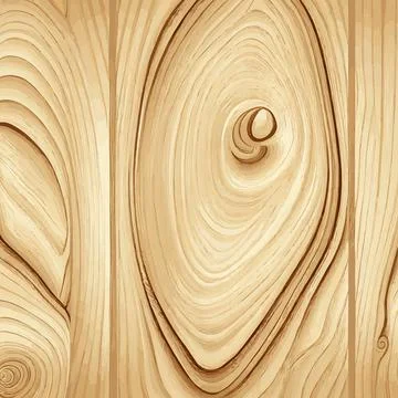 Light wood texture background with knots - Vector Stock Illustration